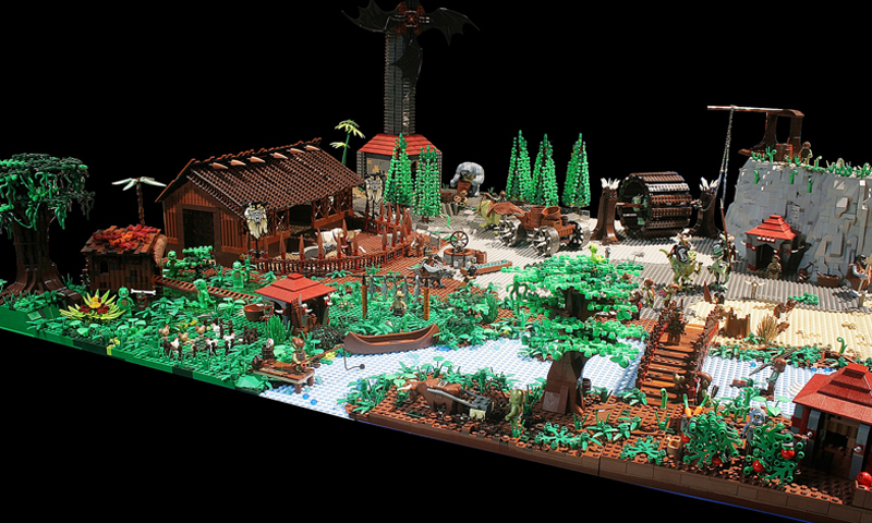Illustration for article titled Huge LEGO Castle, Inspired By World of Warcraft's Horde Capital
